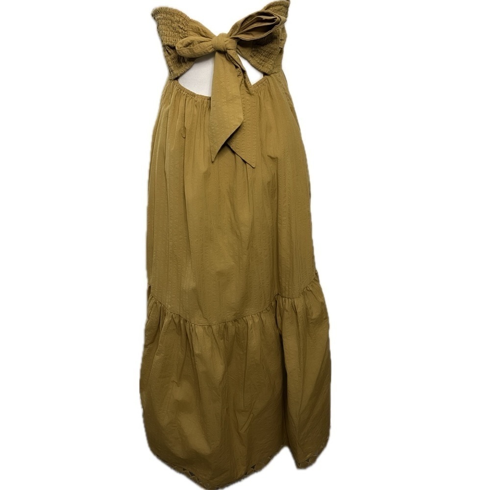 Maeve by Anthropologie Strapless Dress mustard yellow - Size Small - Picture 4 of 11